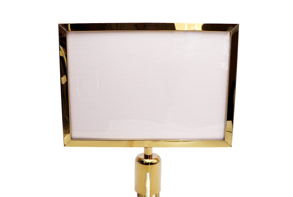 A4 Horizontal Gold Info Board Cap