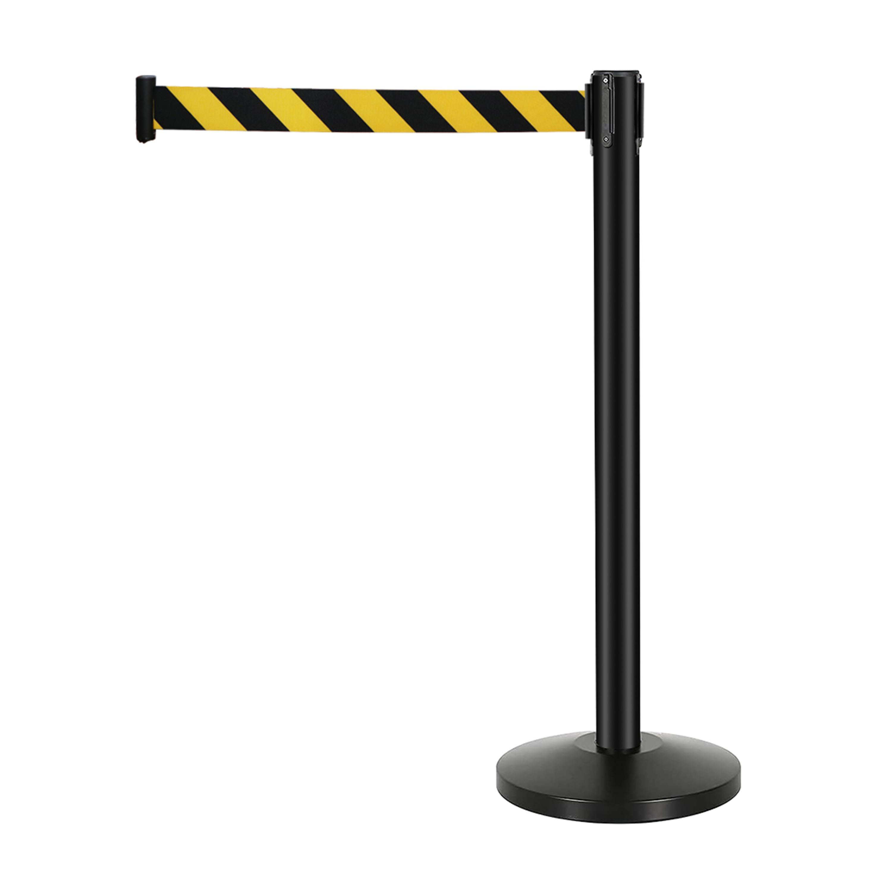 Black Pole with Caution Yellow & Black Belt